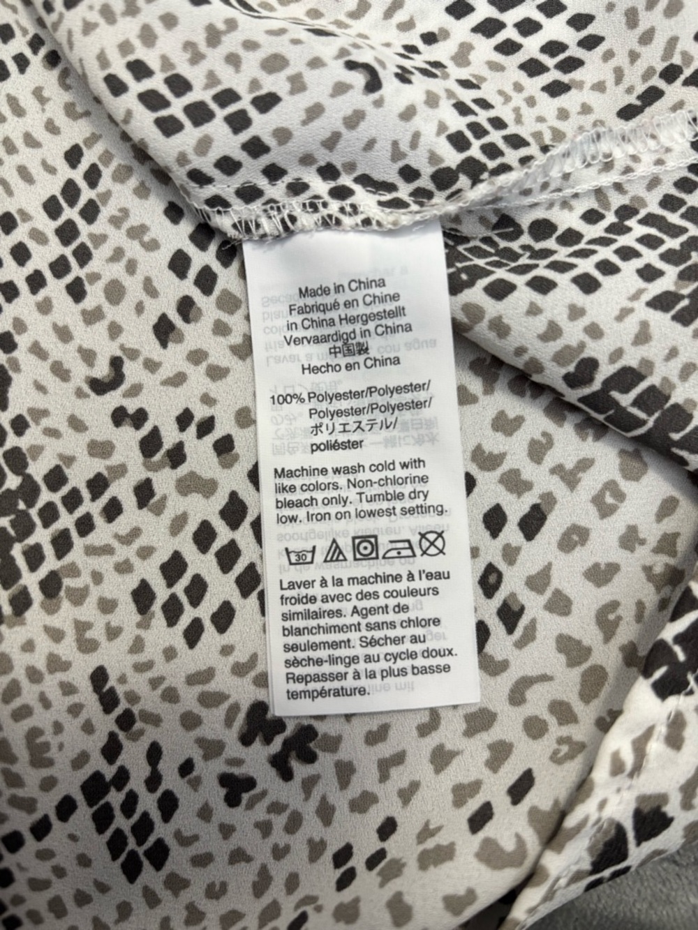 J. Crew Snake-Print Button Front Top - Picture 3 of 4